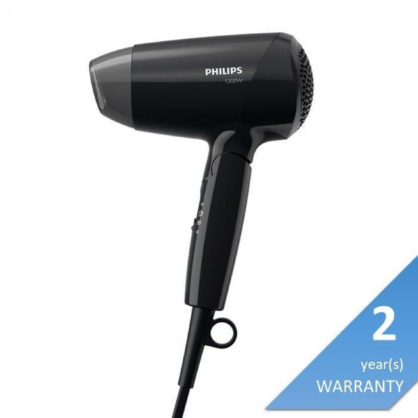 Second image of Philips BHC010/13 Hair Dryer Essential Care Compact 1200W (Foldable Black)