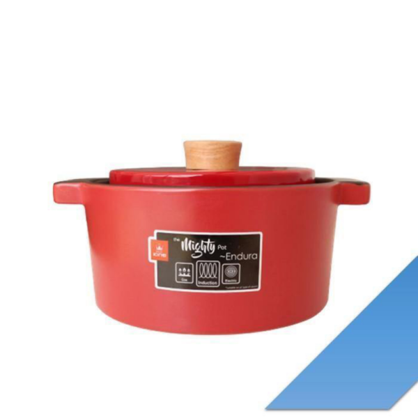 Second image of Color King 3461-4000 RED Endura Stock Pot 4000Ml Chili Red Suitable For Induction Cooker