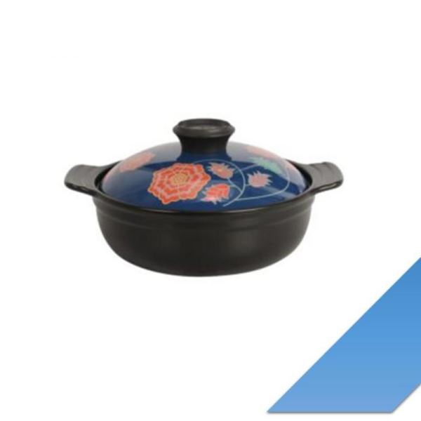 Second image of Color King 3339-2800 BLUE Batik Ceramic Stock Pot 2800ML Blue