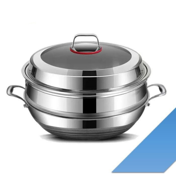 Second image of CE Integrated CE-CKW42/DL316 Cooking Ware Steamer Tray Stainless Steel 42CM