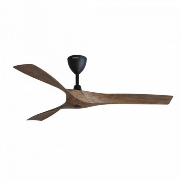 Alkova AXIS 3B/56 MATT BLACK/OAK Ceiling Fan 56'' 3 Blades with Remote Matt Black/Oak