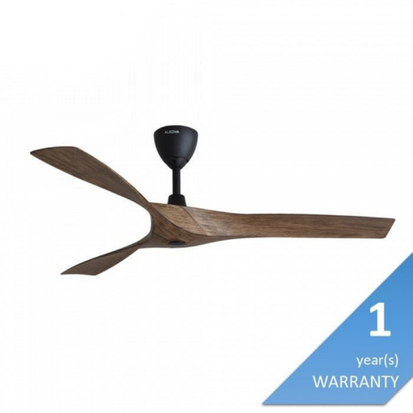 Second image of Alkova AXIS 3B/56 MATT BLACK/OAK Ceiling Fan 56'' 3 Blades with Remote Matt Black/Oak