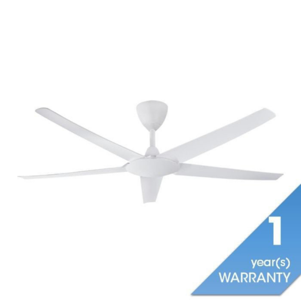 Second image of Alpha Cosa EX9 5B/56 MATT WHITE Ceiling Fan 56'' 5 Blades DC Motor Matt White