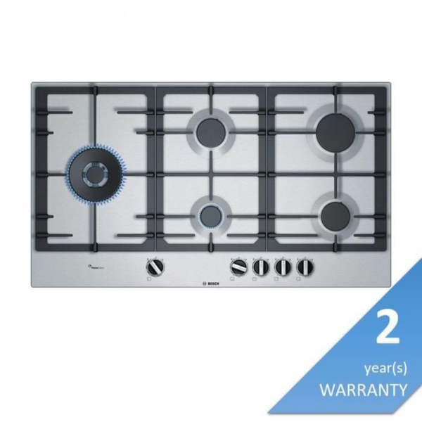 Second image of Bosch PCS9A5B90 Hob 90 CM, 5 Burners 5.0 KW Wok Burner, Flame Select, Stainless Steel