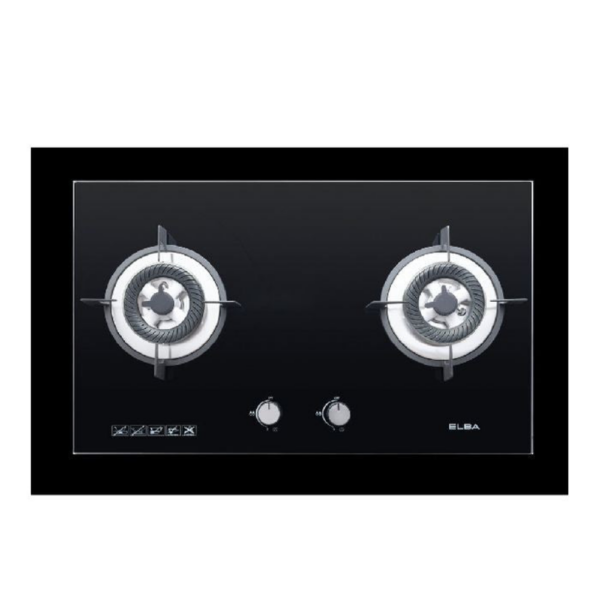 Elba EGH-K8842G(BK) Built-In Gas Hob Glass Stove 2 Burners 5.0KW