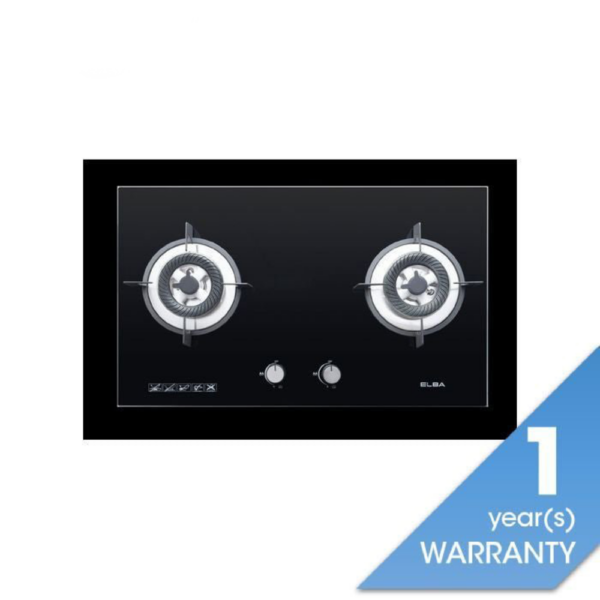 Second image of Elba EGH-K8842G(BK) Built-In Gas Hob Glass Stove 2 Burners 5.0KW