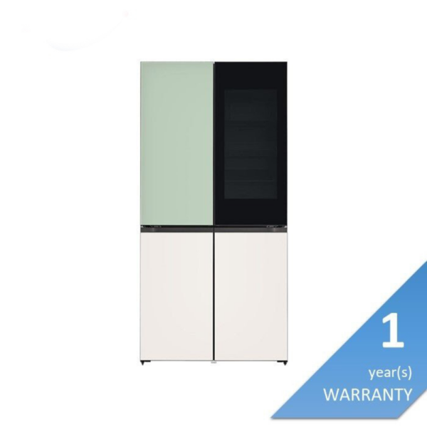 Second image of LG GR-A24FQSMB 4 Doors Fridge 617L Linear Inverter Green / Silver / White