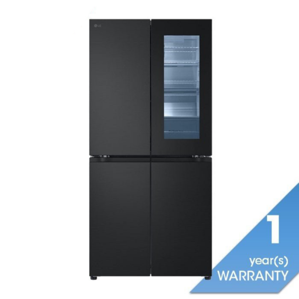 Second image of LG GC-V22FFQMB 4 Doors Fridge 431L French Door With Instaview Black Steel