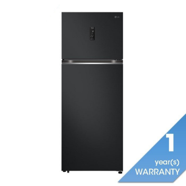 Second image of LG GN-B452PQBK 2 Doors Fridge 461L Smart Inverter Linear Cooling Matte Black