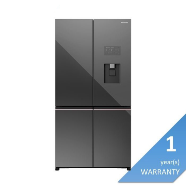 Second image of Panasonic NR-XY680YMMM 4 Doors Fridge W900 Series Prime+ Glass 621L Dark Mirror