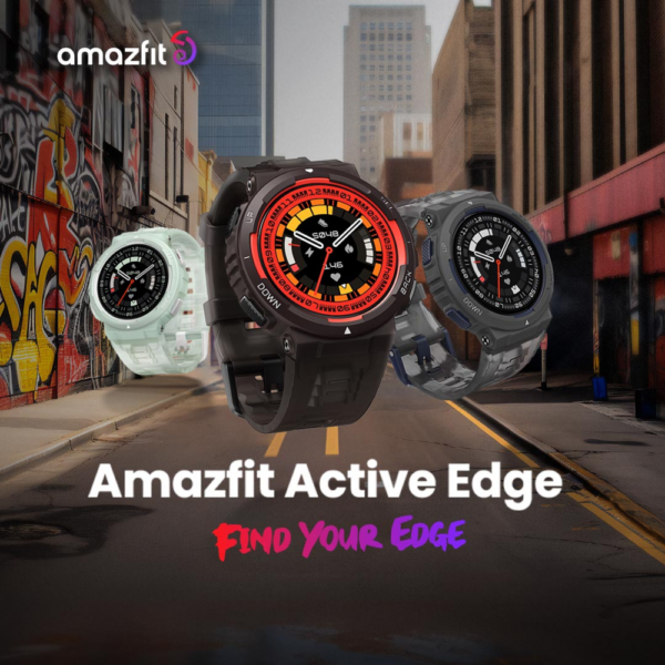 Amazfit Active Edge [1.32' TFT Display | 10 ATM Water Resistance | 130+ Sport Modes]