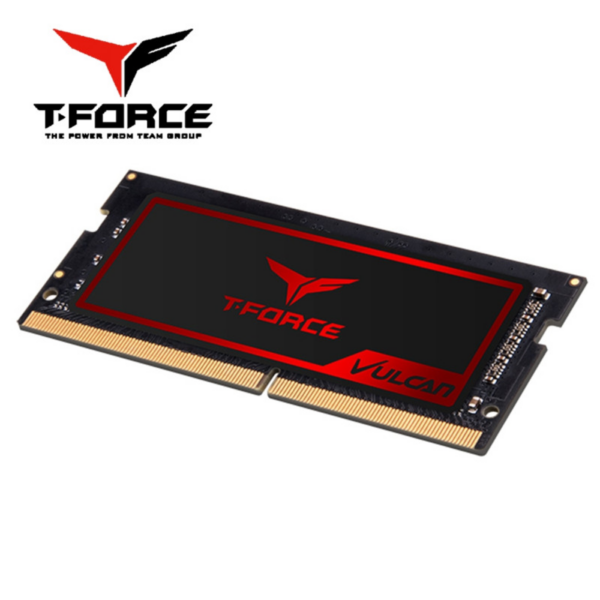 Second image of Team T-Force Vulcan 8GB DDR4 2666MHz GAMING SoDimm Laptop RAM TLRD48G2666HC18F-S01