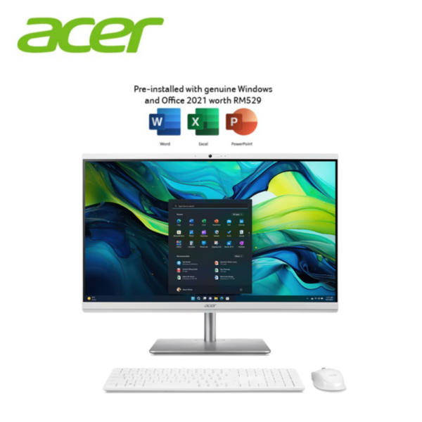 Acer Aspire C27195ES-5125W11S 27" FHD AIO Desktop PC ( CU5-125U, 16GB, 1TB SSD, Intel, W11, HS )