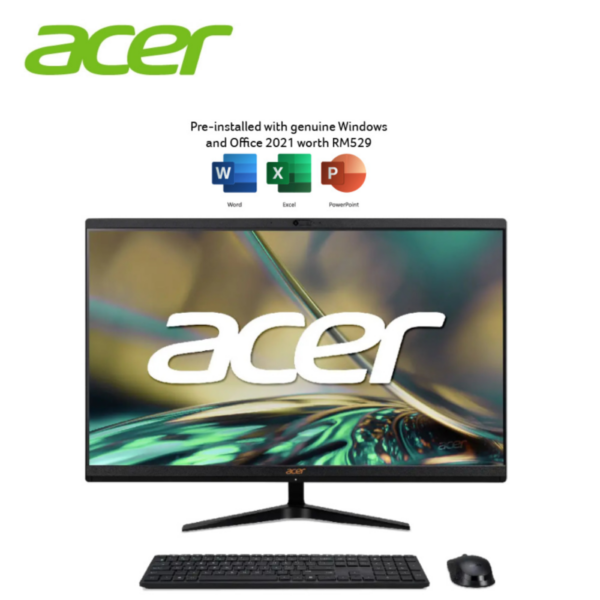 Acer Aspire C271800-12450W11 27" FHD All-In-One Desktop PC ( i5-12450H, 8GB, 512 GB SSD, Intel, W11, HS )