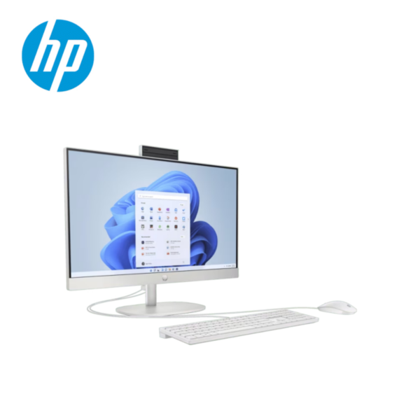 Second image of HP 24-cr0021d 23.8" FHD All-in-One Desktop PC Shell White ( Athlon 7120U, 8GB, 512GB SSD, ATI, W11, H&S )