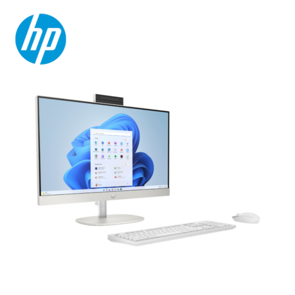 Second image of HP 24-cr0016d 23.8" FHD All-in-One Desktop PC Shell White ( Ryzen 3 7320U, 8GB, 512GB SSD, ATI, W11, H&S )