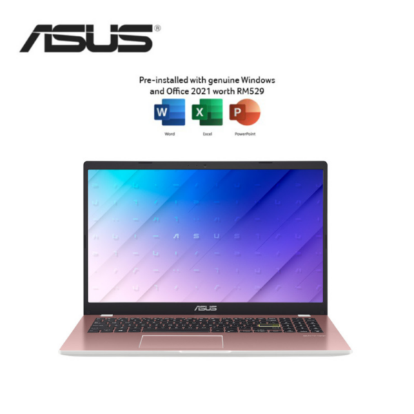 Asus Vivobook Go 15 E510K-AEJ732WSM 15.6'' FHD Laptop Rose Pink ( Celeron N4500, 8GB, 512GB SSD, Intel, W11, HS+M365 )